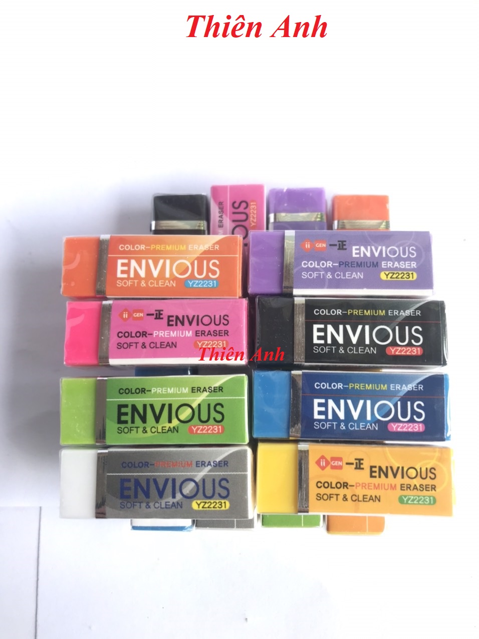 5 Gôm tẩy bút chì Envious nhiều màu sắc (giao màu ngẫu nhiên)