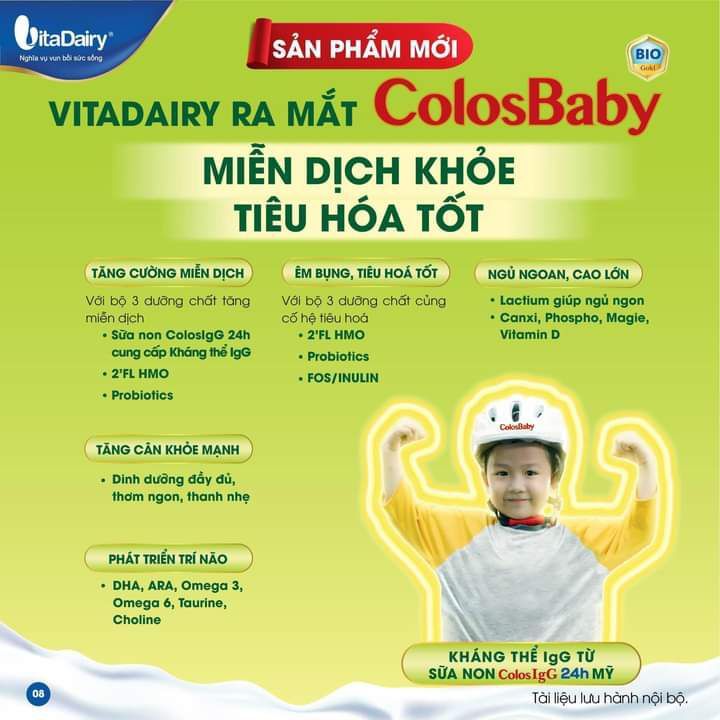 Sữa Colosbaby BIO Gold 2+ 800g (Date mới)