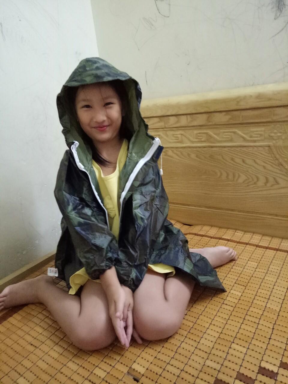 Áo mưa dây kéo trước cho bé