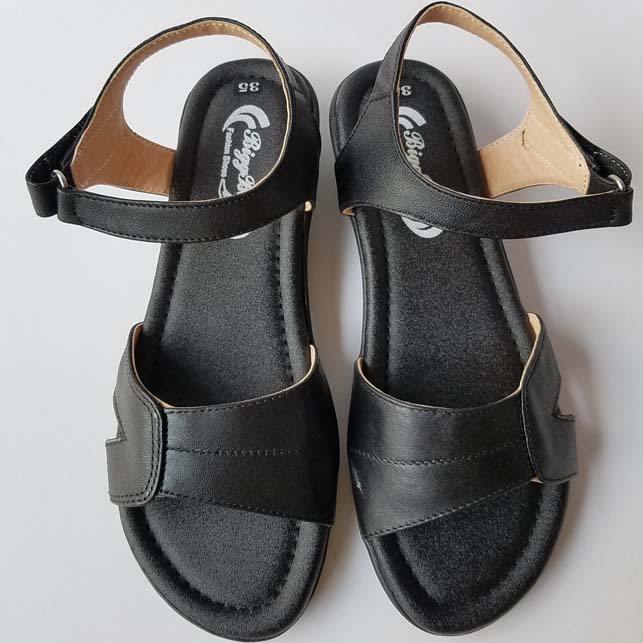 Giày Sandal Nữ Đế Bệt BIGBEN Da Bò Thật Cao Cấp