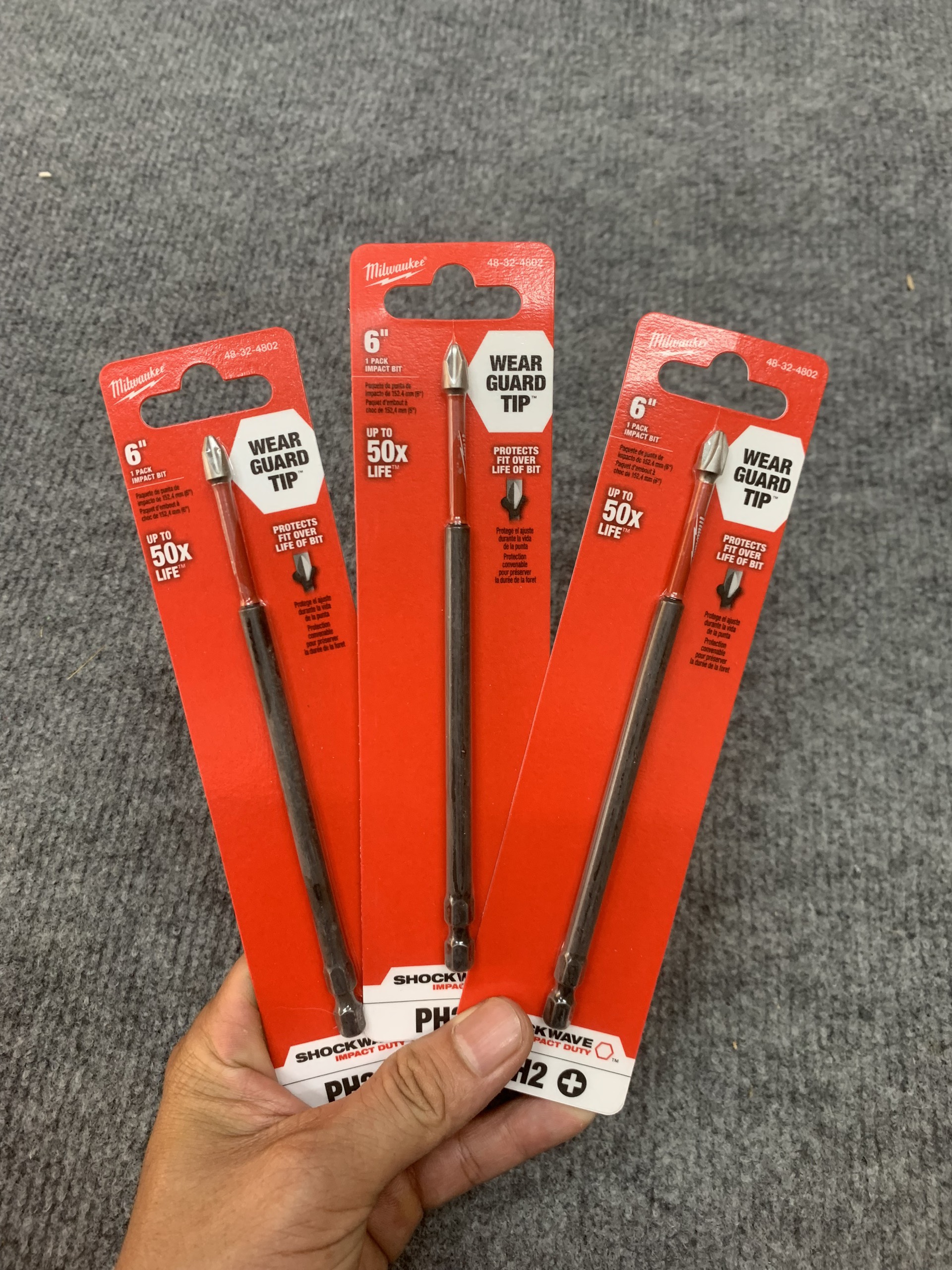 Mũi bắn vít PH2 dài 15cm Milwaukee (loại 1 đầu , chuẩn ngắn)
