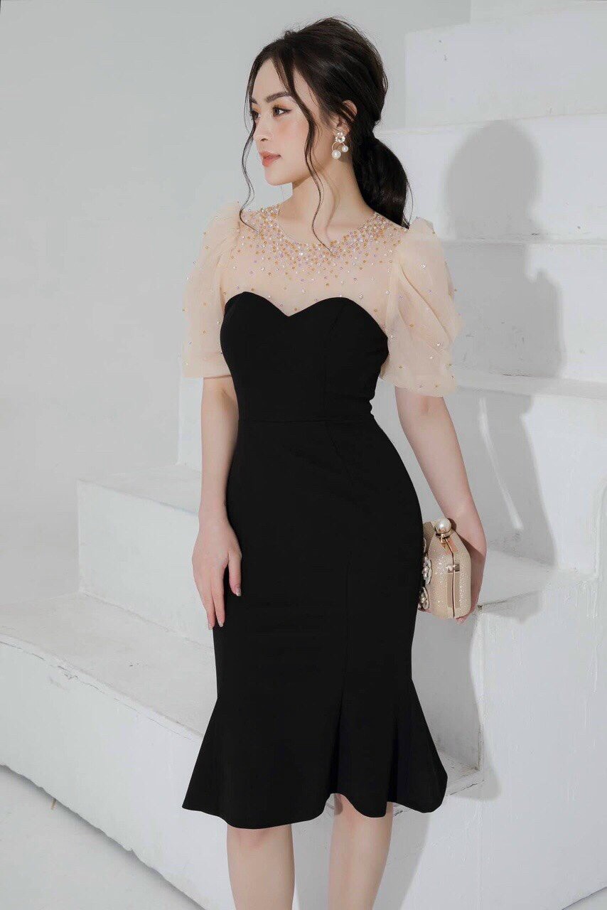 Đầm Body Đuôi Cá kết pha Lê - YB211076