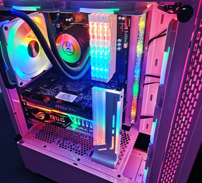 Giá Đỡ VGA Dọc Coolmoon CM-GH2 Led RGB - Trắng / Đen