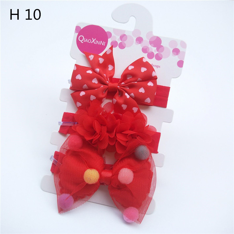 set phụ kiện băng đô nơ xinh cho bé set 3 cái