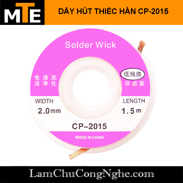 Cuộn 1,5M dây đồng hút thiếc, hút chì hàn CP-2015