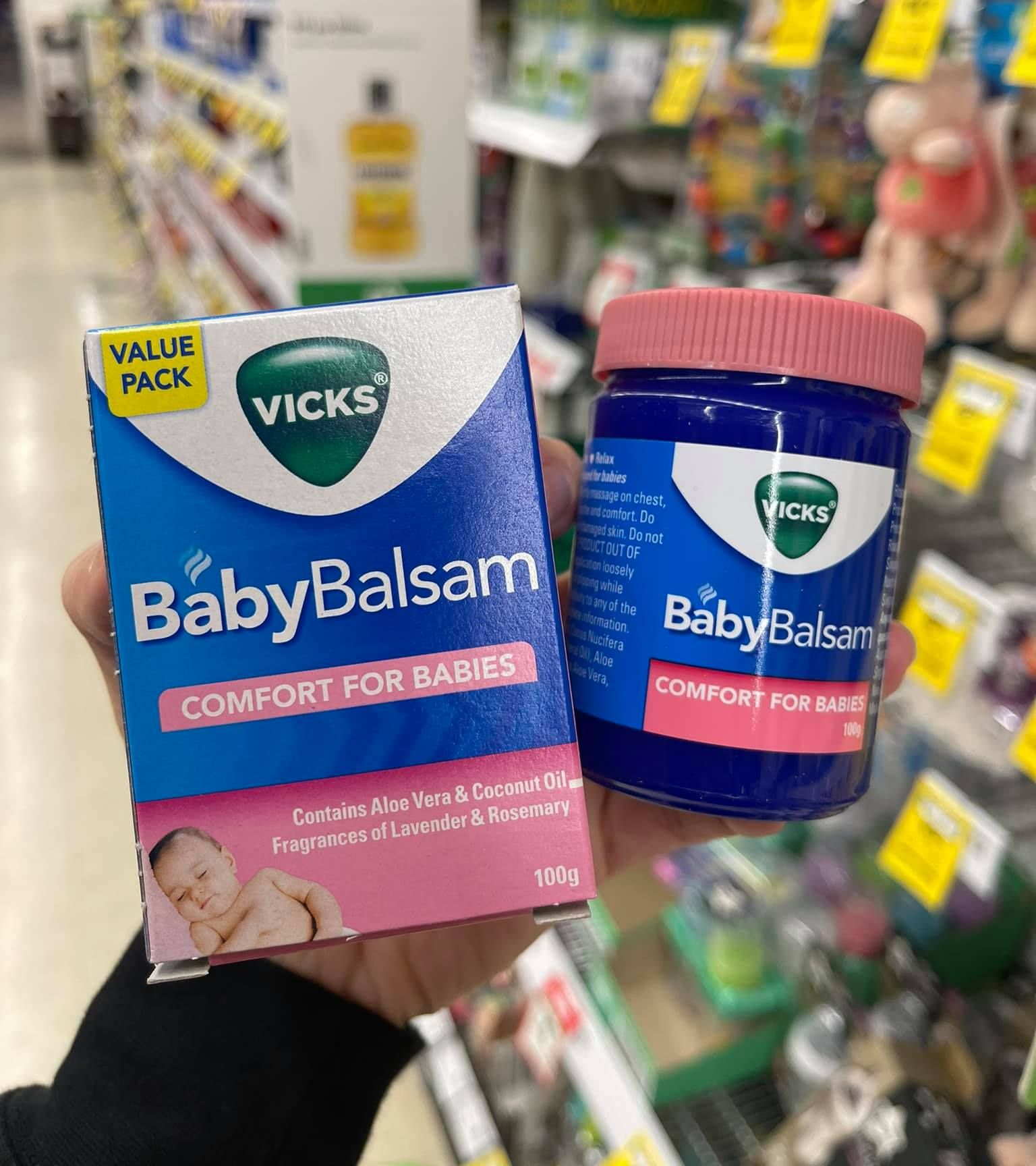 Dầu ấm ngực Vicks Baby Balsam 100g