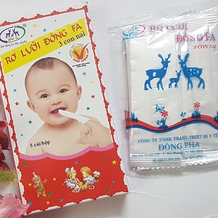 Rơ lưỡi Đông Pha vệ sịnh làm sạch lưỡi, răng miệng cho bé