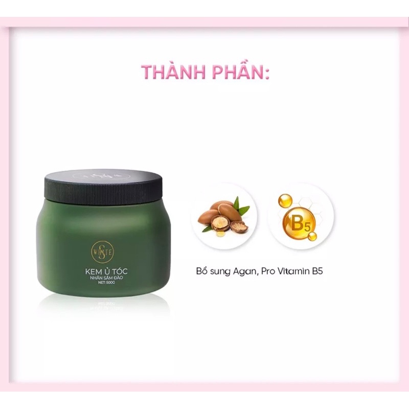Ủ tóc nhân sâm đào swhite 500g mẫu mới
