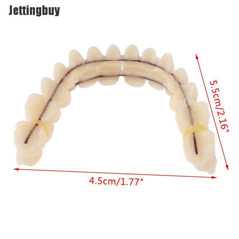 Jettingbuy Resin Teeth Denture Upper Lower A2 28Pcs / Set Artificial Contoured Denture Tool