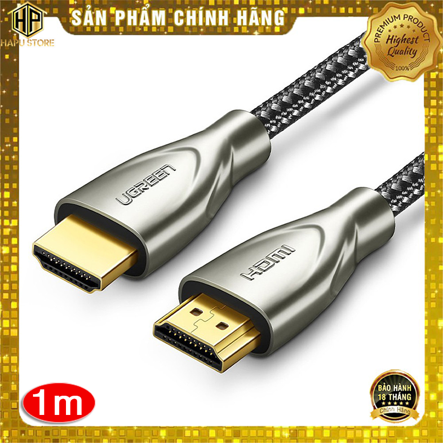 Cáp hdmi 2.0 carbon ugreen 50107 dài 15m chuẩn 4k2k/60hz - hapustore
