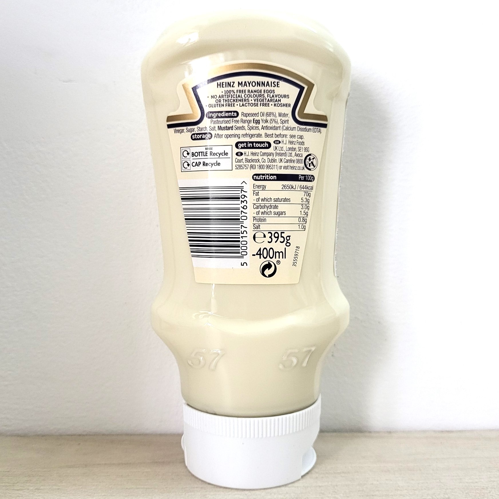 HEINZ (Chai 400ml) SỐT MAYO Seriously Good Mayonnaise 100% free range eggs