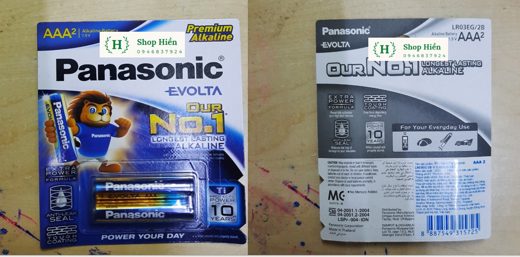 Combo 2 vỉ 4 viên Pin Evolta AAA Kiềm Panasonic LR03EG/2B (Hàng Chính Hãng)