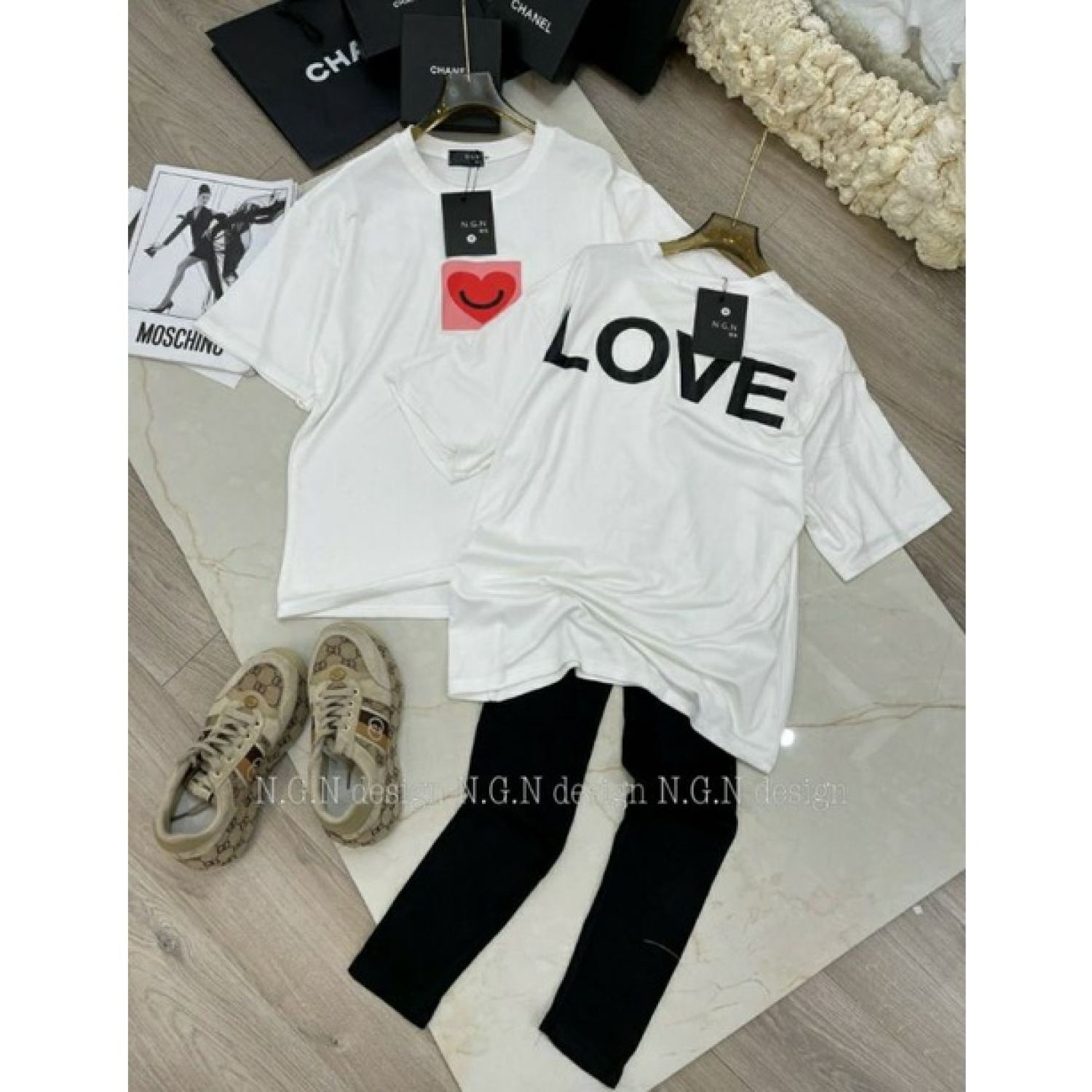 [RẺ VÔ ĐỊCH] SET BỘ ÁO THUN FORM DÀI CÙNG QUẦN LEGGING ỐNG BÓ
