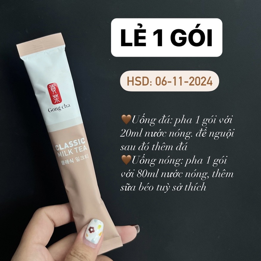 Lẻ 1 gói trà sữa gong cha mua tại costco mỹ