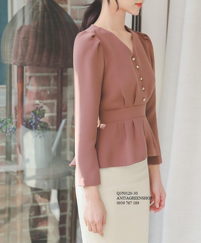 Q350120  ÁO PEPLUM CÔNG SỞ