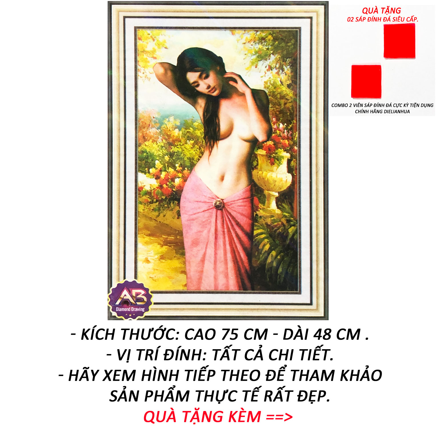 Tranh đính đá 5D Phú Quý Cát Tường 01 - Tranh Minh Hiền