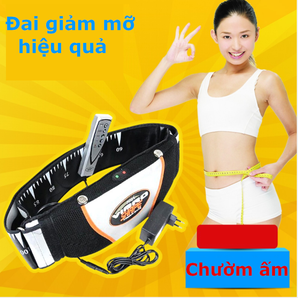 Máy massage giảm mỡ bụng Vibro- Đai mát xa đốt mỡ giúp eo thon săn chắc.