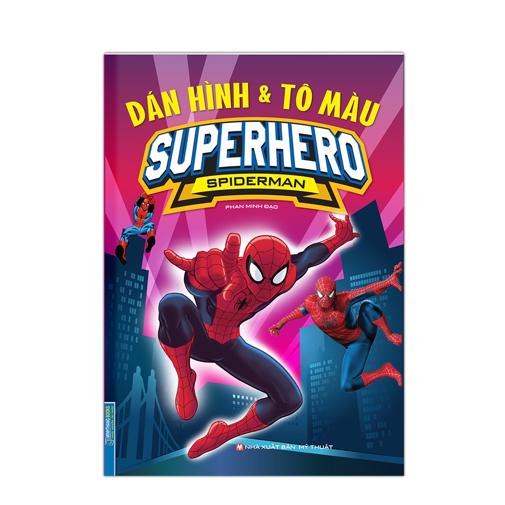 Sách - Dán Hình & Tô Màu Superhero Spiderman
