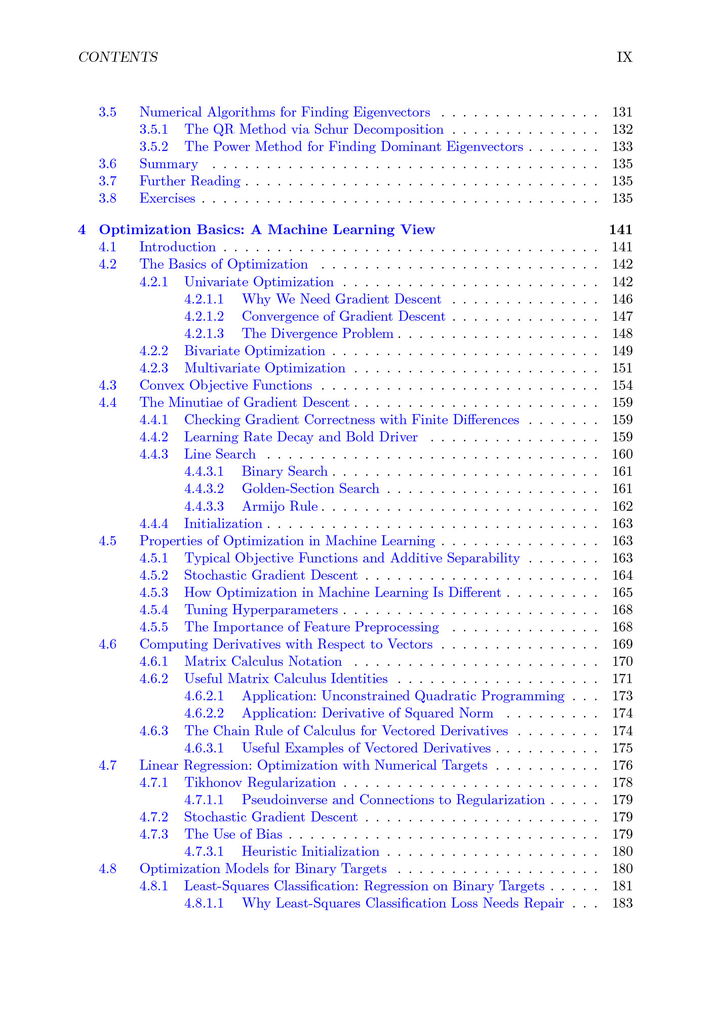 Linear Algebra and Optimization for Machine Learning: A Textbook