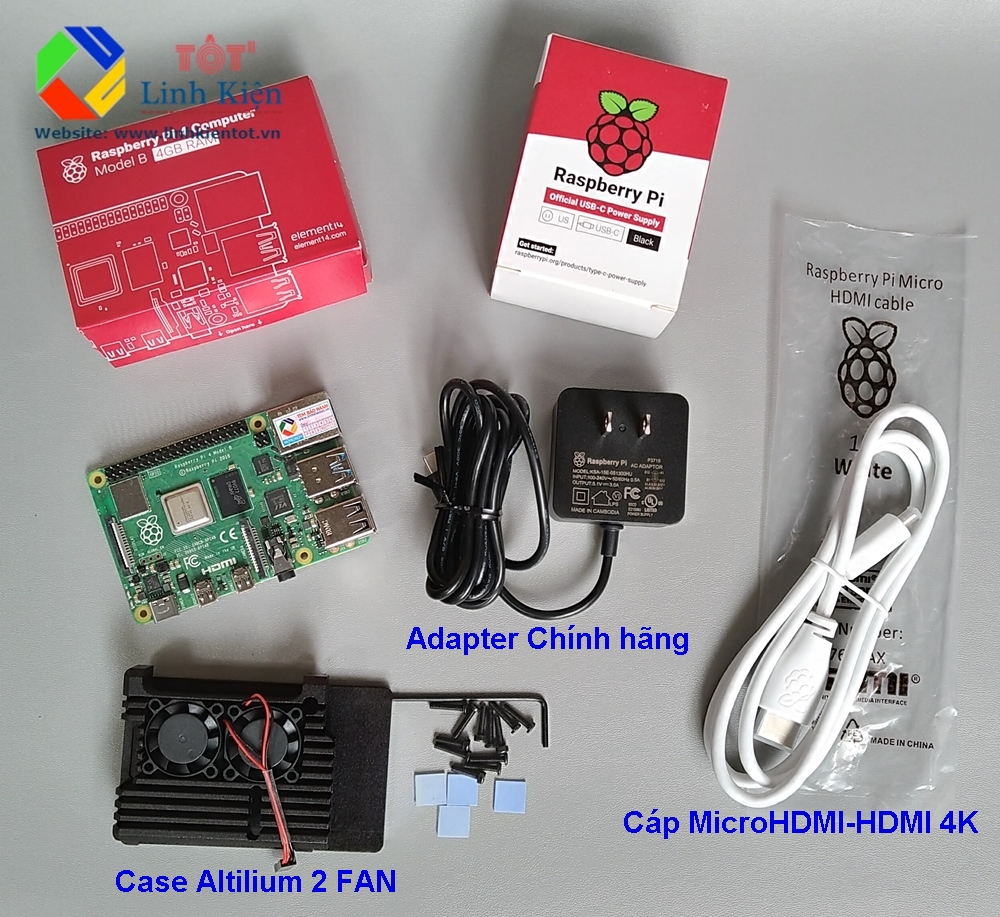 [Best Combo] Combo Raspberry Pi 4B chính hãng tối ưu