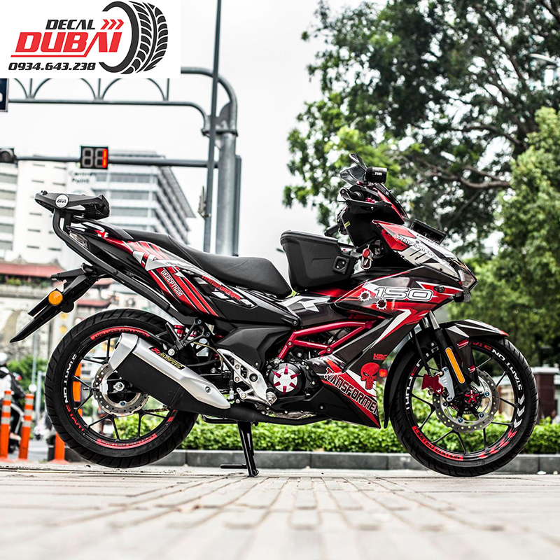 Tem Trùm Winner X Đỏ Bạc Transformer