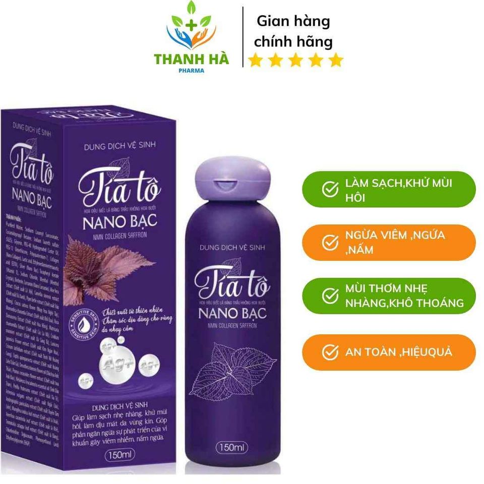 [ Dung dịch tía tô] DUNG DỊCH VỆ SINH TÍA TÔ NANO BẠC