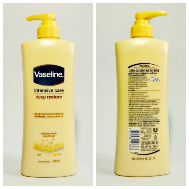 Sữa Dưỡng Thể Trắng Da Vaseline Intensive Care Deep Restore Thái Lan 350ml