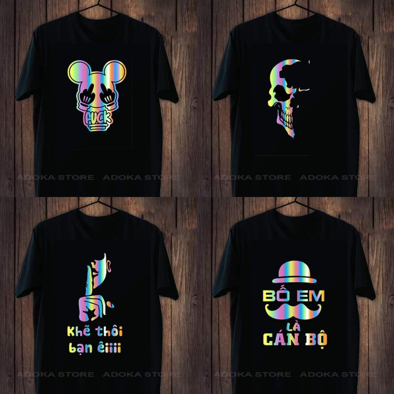 ÁO PHẢN QUANG, COMBO 2 ÁO PHẢN QUANG IN HÌNH 3D CỰC CHẤT