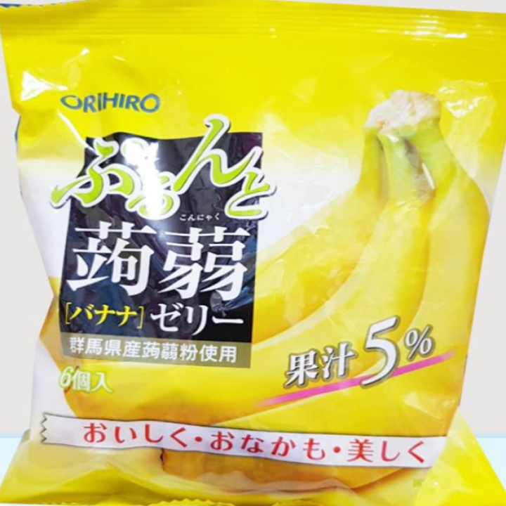 Thạch trái cây Orihiro vị chuối - gói 120g