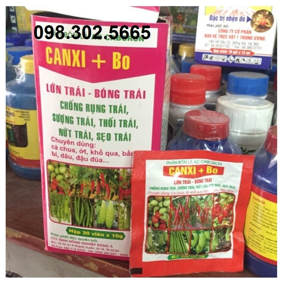 Hộp 20 viên viên sủi Canxi + Bo 10g - Lớn Trái Bóng Trái Chống Rụng Trái