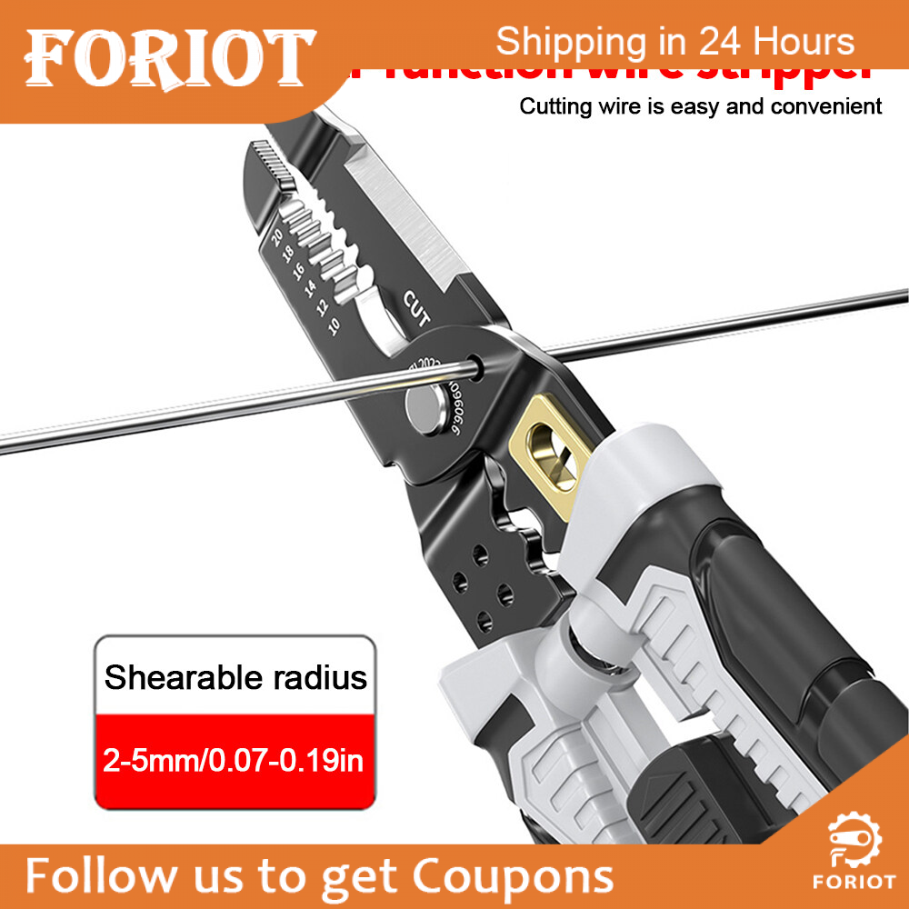 Foriot Wire Cutter Wire Stripper Heavy Duty Automatic Wire Stripper Tool for Solid and Stranded Electrical Wire