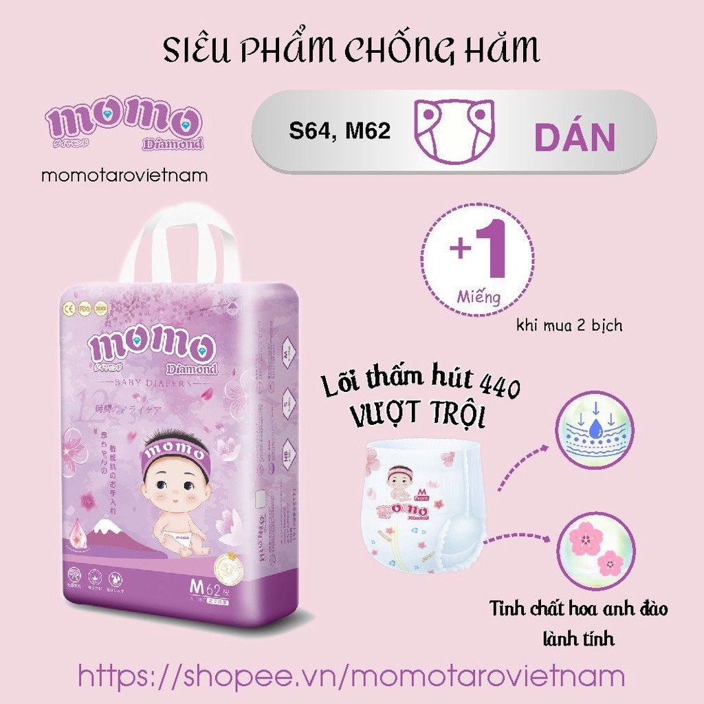 Bỉm Momo Diamond Organic
