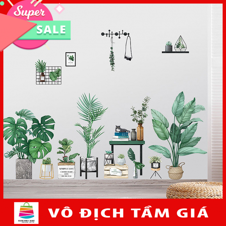 Decal dán tường Mẫu Các loại cây QR2022AB Kích thước sau khi dán : Dài 165 cm x Cao 85 cm Không độc hại bảo vệ môi trường Dễ dàng thi công và tháo bỏ