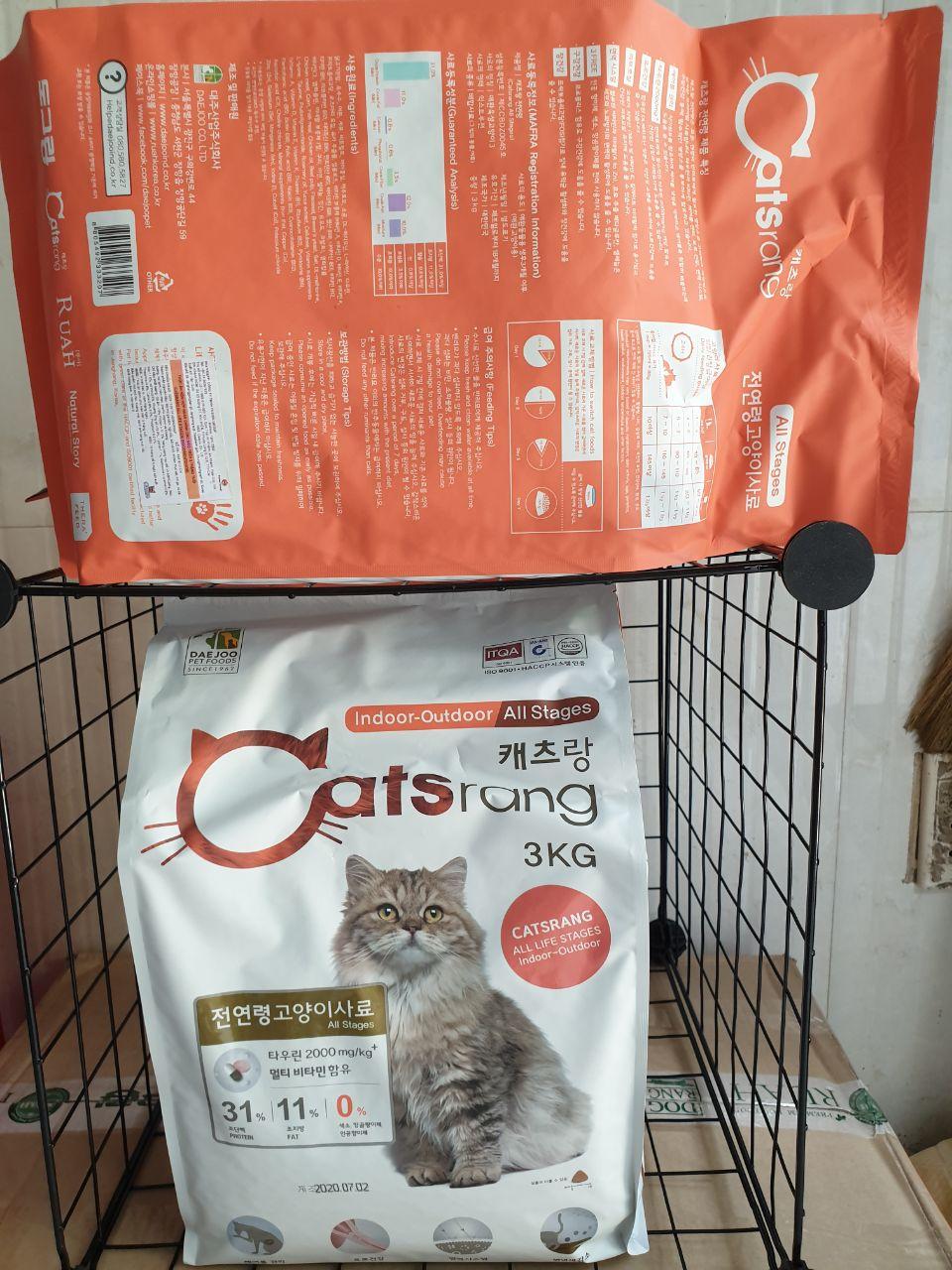 Catsrang 3Kg - Thức ăn hạt cho mèo mọi lứa tuổi