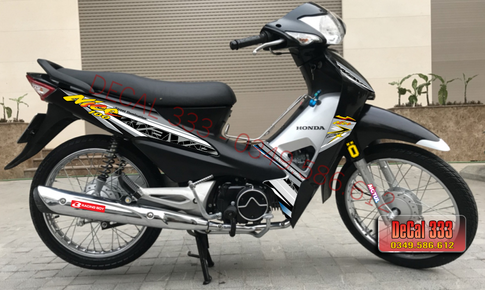 Tem Rời WAVE ALPHA 100 Mẫu NICE VẠCH XÁM TRẮNG 612284 (Tem chế 3 lớp cao cấp)