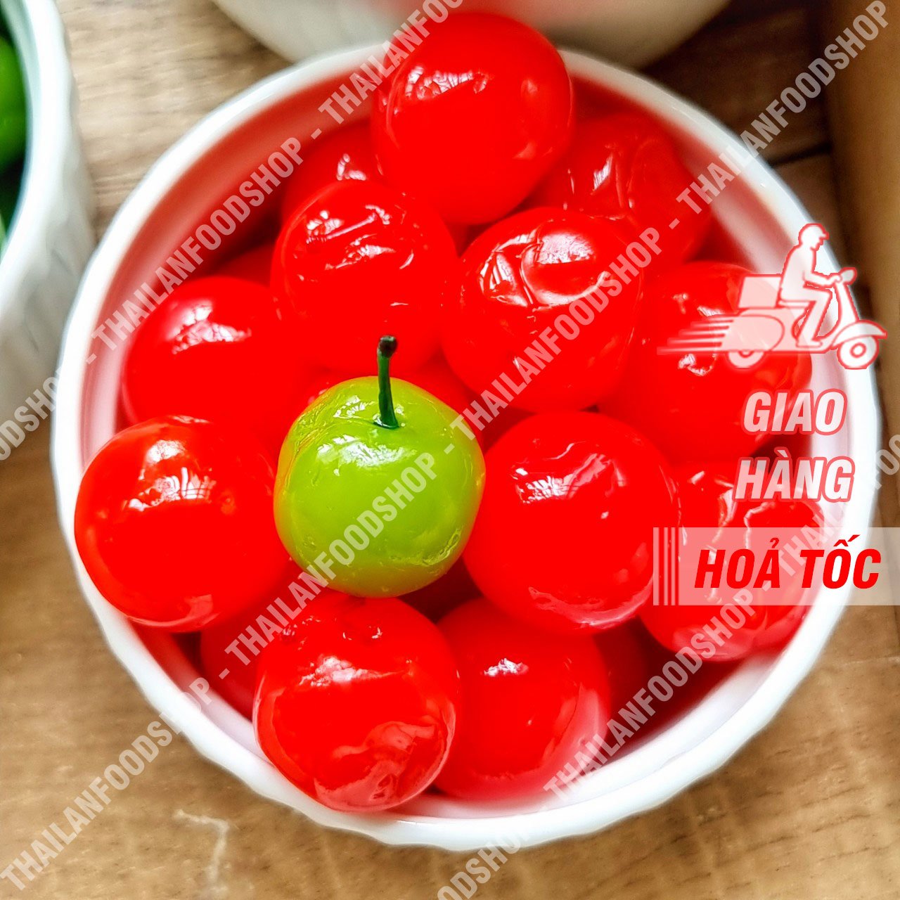 Mứt Cherry Anh Đào Giòn ( Trái Lý ) - Lon 500Gr