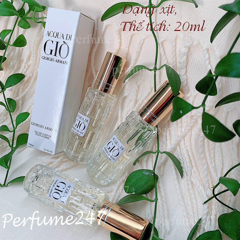 [HCM]COMBO 2 CHAI NƯỚC HOA NAM GIÒ TRẮNG 20ML