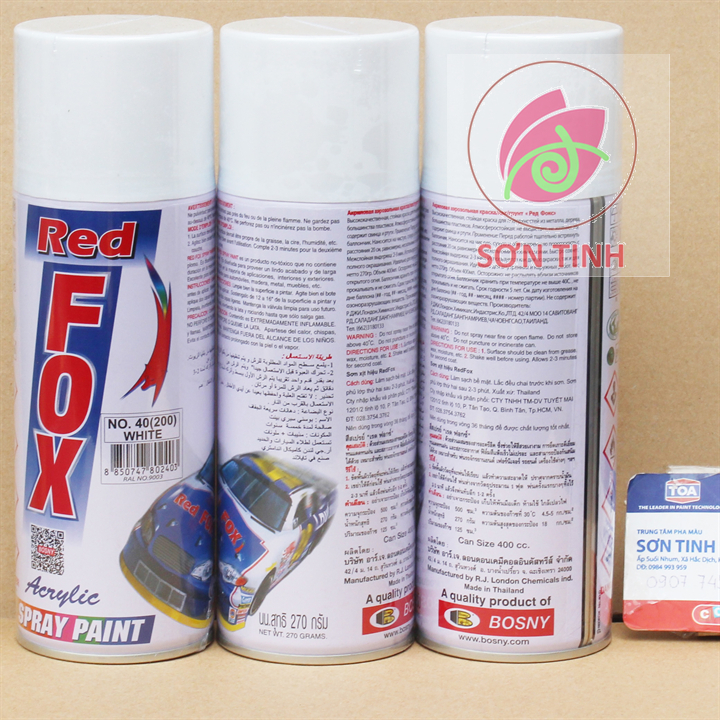 SƠN XỊT MÀU TRẮNG WHITE A200 ATM hoặc WIN hoặc RED FOX