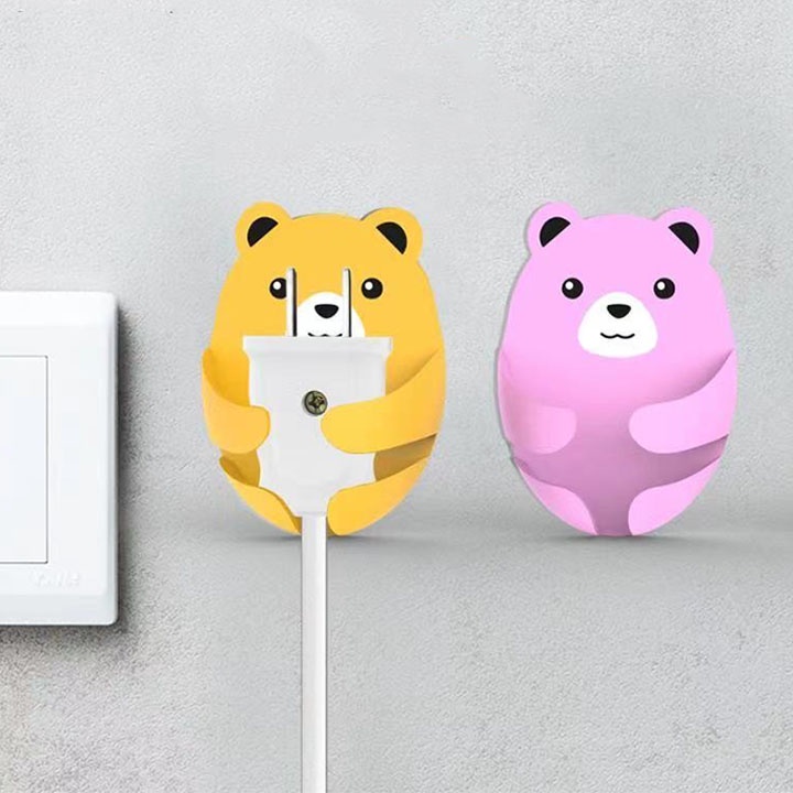 Móc treo phích cắm điện dán tường , giá treo đồ kẹp giữ dây điện, phích cắm, bàn chải