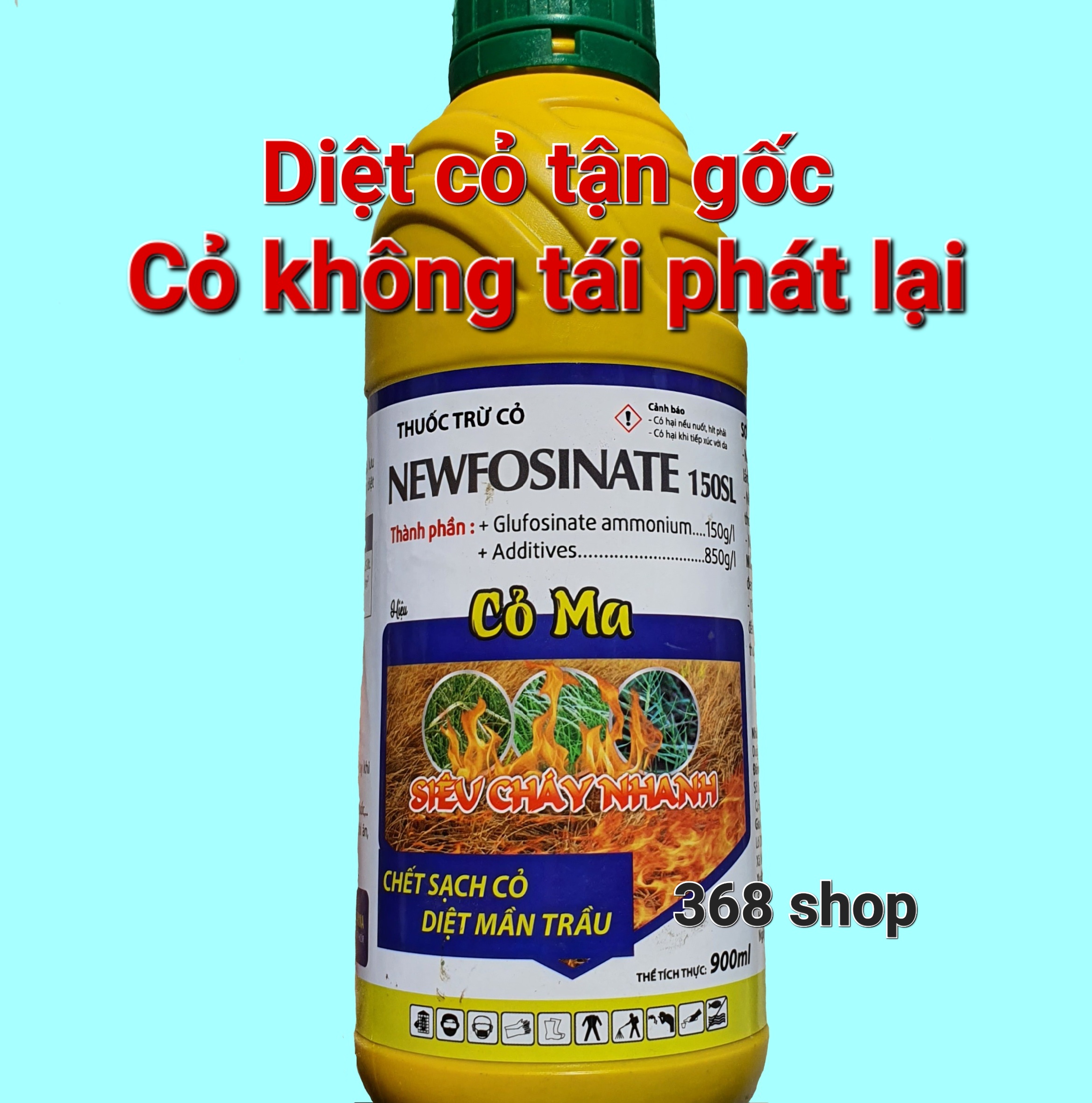 (Combo 5 chai)💖 Chết sạch mần trầu (Chai 900ml) Thuốc trừ Cỏ Ma JIAFOSINA 150SL ⛔(Q7 loại mạnh đô) Siêu Cháy Nhanh .. 150 SL