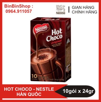 [HCM] Bột Cacao Hot Choco hộp 240gram (10 gói x 24gram) - Nestle