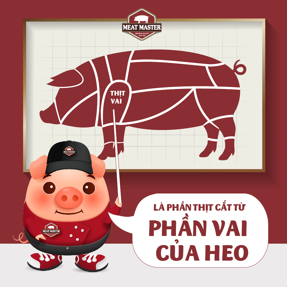Thịt vai heo Meat Master ( 400G ) - Thịt heo mát ngon, mềm mọng, ngọt thịt