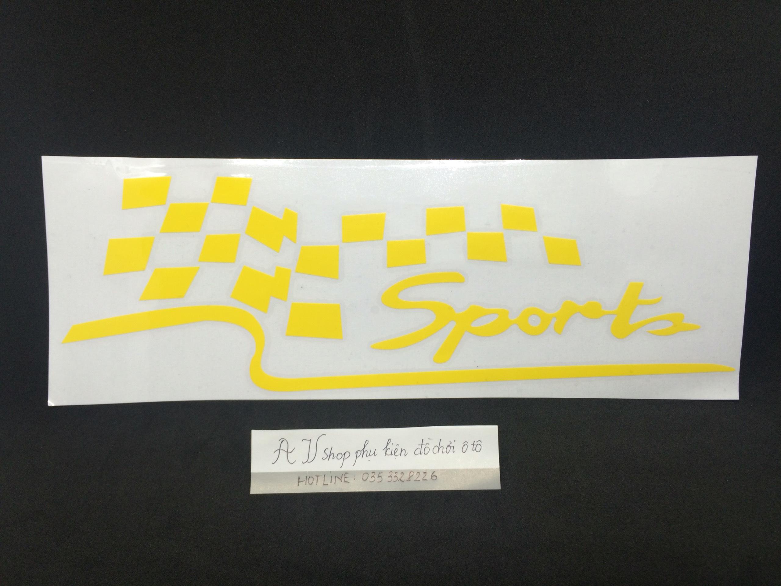 Decal chữ sport màu TRẮNG