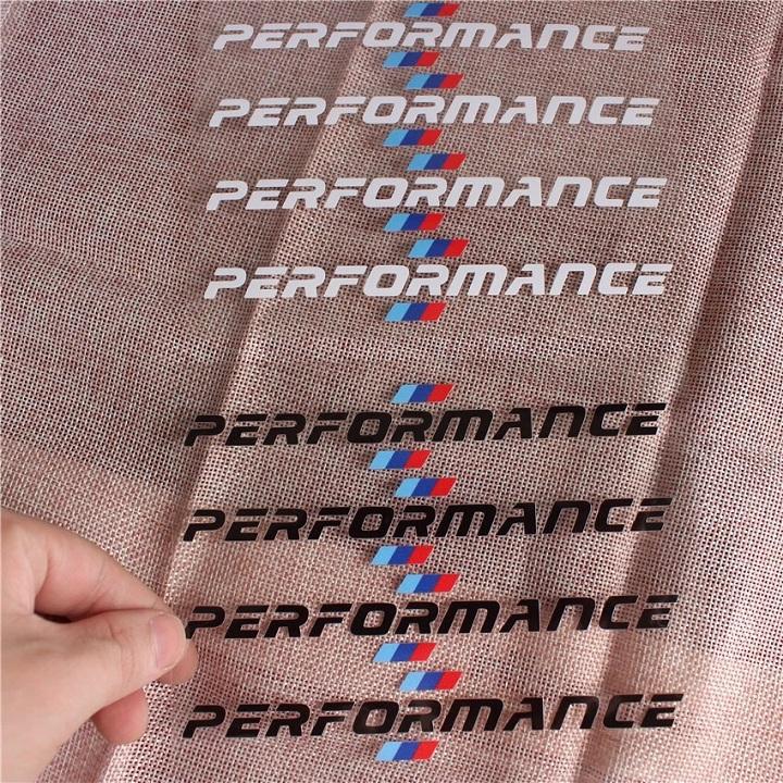 [HCM]Bộ 4 tem dán tay nắm cửa xe ô tô Performance (trắng)
