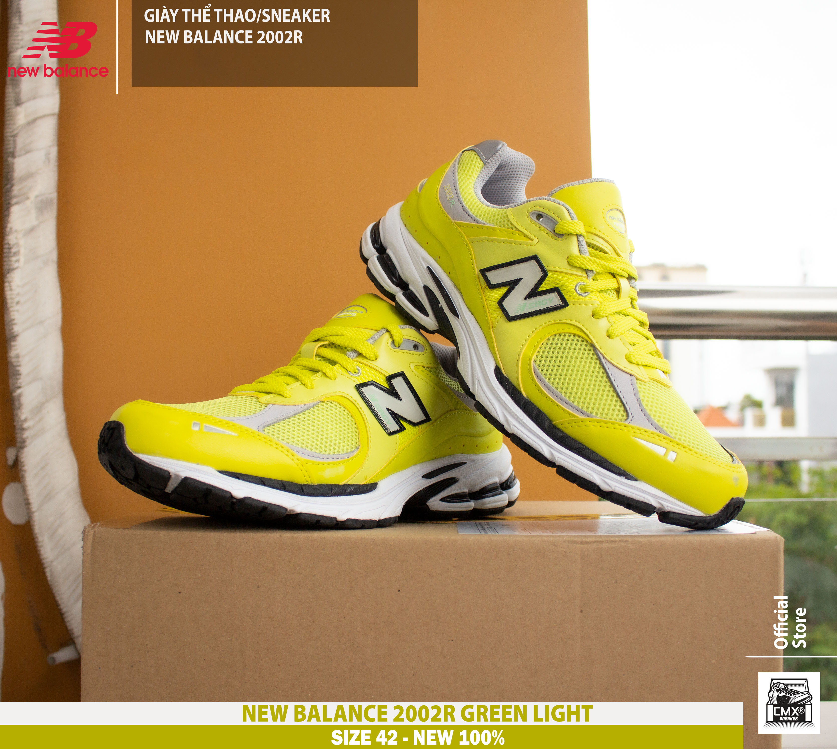 😘 [ HÀNG CHÍNH HÃNG ] Giày New Balance 2002R Green Light - AUTHENTIC 100%