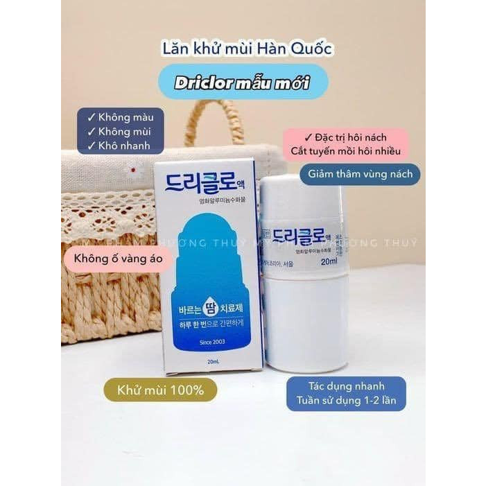 [Driclor] Lăn nách khử mùi  số 1 Hàn Quốc Driclor