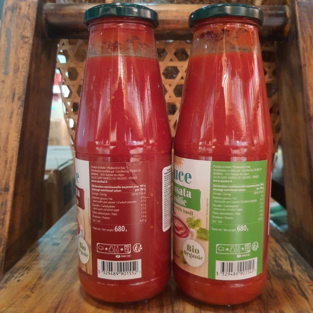 Organic Passata Rustica/ Basilic Luce 680g - Goc Huu Co