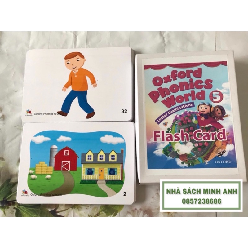 Flashcard OXFORD PHONICS WORLD 5-96 thẻ (khổ A5-cán bóng)