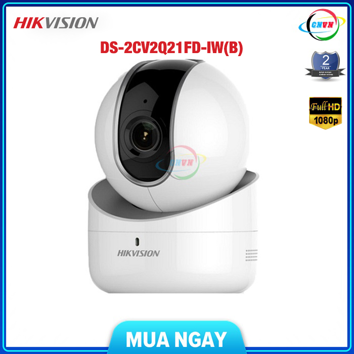 [HCM][BẢO HÀNH 2 NĂM] Camera IP WIFI Q1 (2Q21) 2MP xoay 4 chiều Hikvision DS-2CV2Q21FD-IW(B) (2.0MP)- Công Nghệ Việt Nam
