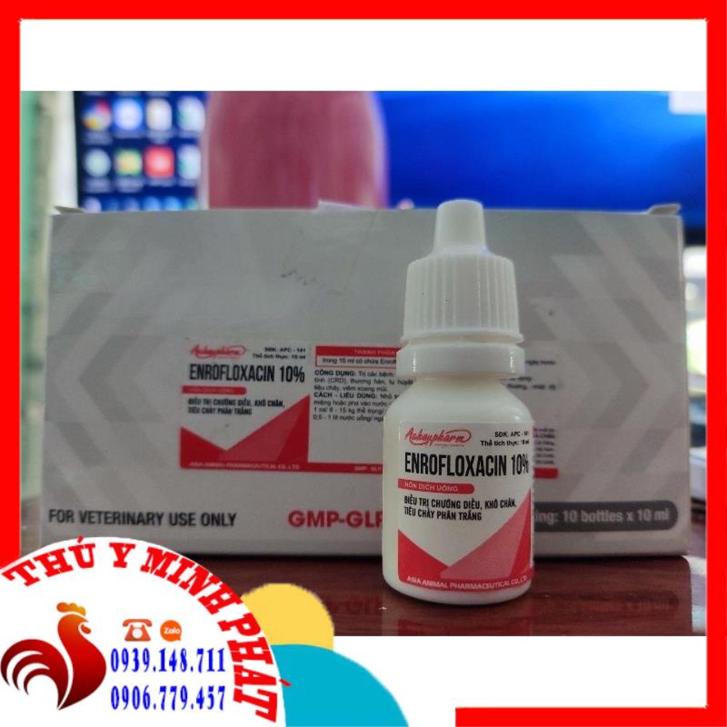 01 lọ enrofloxacin 10% lọ 10ml